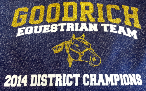 Goodrich Equestrian STATE CHAMPS T-shirt FRONT PRINT ONLY 2019