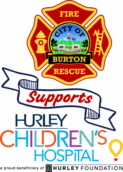 Burton Fire - Hurley Children's Hospital Fundraiser T-Shirt - Image 4