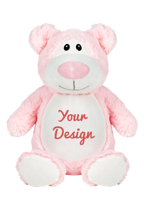 personalised pink teddy bear