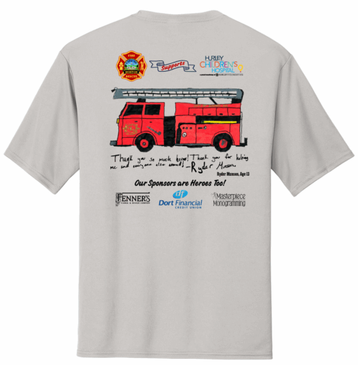 Burton Fire - Hurley Children's Hospital Fundraiser Dry Fit T-Shirt - Image 2