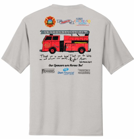Burton Fire - Hurley Children's Hospital Fundraiser Dry Fit T-Shirt - Image 4