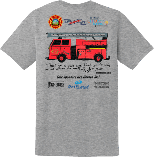 Burton Fire - Hurley Children's Hospital Fundraiser T-Shirt - Image 3